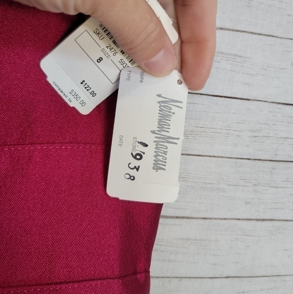 KAY UNGER FUSCHIA PINK COCKTAIL DRESS, W BELT, SZ 8 - Picture 11 of 15